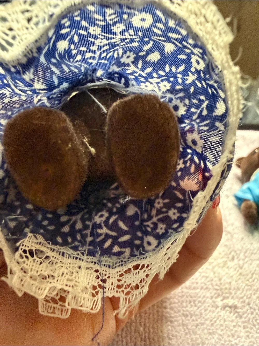 Vintage 1980s Forest Families Flocked Animal Figures – Bear Cat Dog Lot of 4